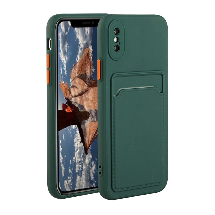 Card Slot Design Shockproof TPU Protective Case, For iPhone XR, For iPhone XS Max