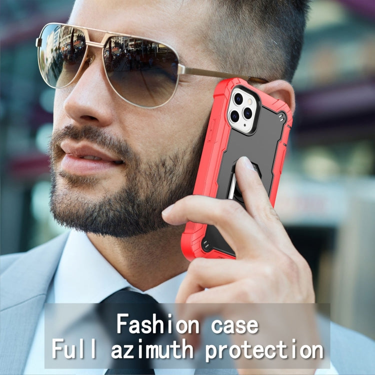 PC + Rubber 3-layers Shockproof Protective Case with Rotating Holder, For iPhone 11 Pro, For iPhone 11 Pro Max