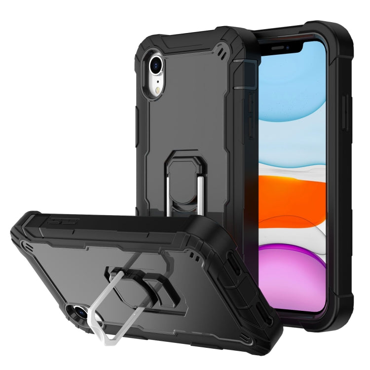 PC + Rubber 3-layers Shockproof Protective Case with Rotating Holder, For iPhone SE 2022 / SE 2020 / 8 / 7, For iPhone XS / X