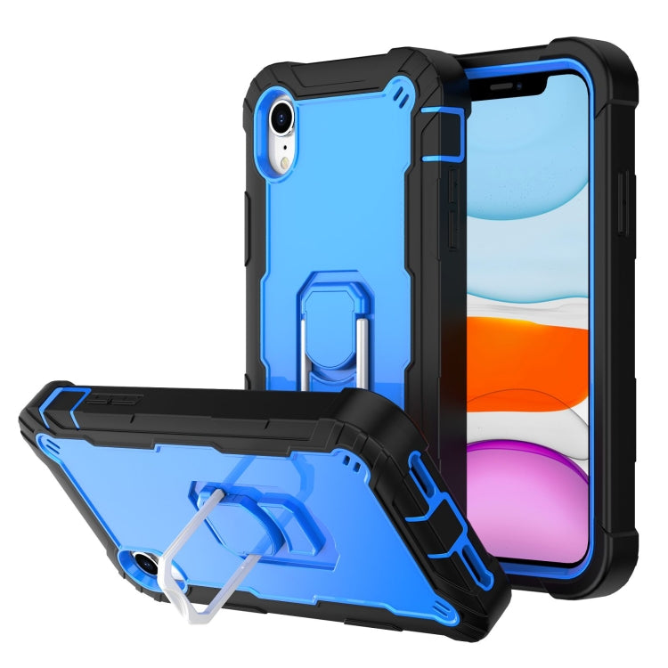 PC + Rubber 3-layers Shockproof Protective Case with Rotating Holder, For iPhone SE 2022 / SE 2020 / 8 / 7, For iPhone XS / X