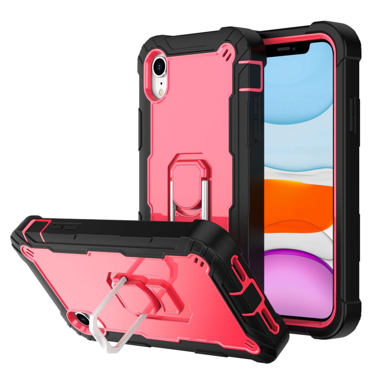PC + Rubber 3-layers Shockproof Protective Case with Rotating Holder, For iPhone SE 2022 / SE 2020 / 8 / 7, For iPhone XS / X