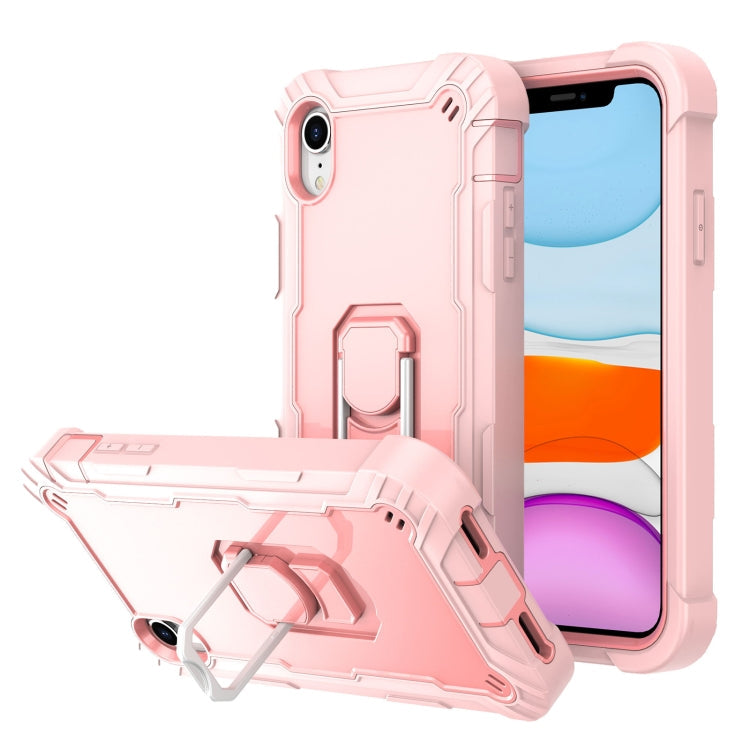 PC + Rubber 3-layers Shockproof Protective Case with Rotating Holder, For iPhone SE 2022 / SE 2020 / 8 / 7, For iPhone XS / X