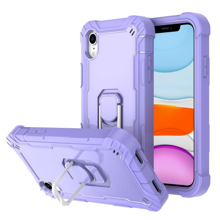 PC + Rubber 3-layers Shockproof Protective Case with Rotating Holder, For iPhone SE 2022 / SE 2020 / 8 / 7, For iPhone XS / X