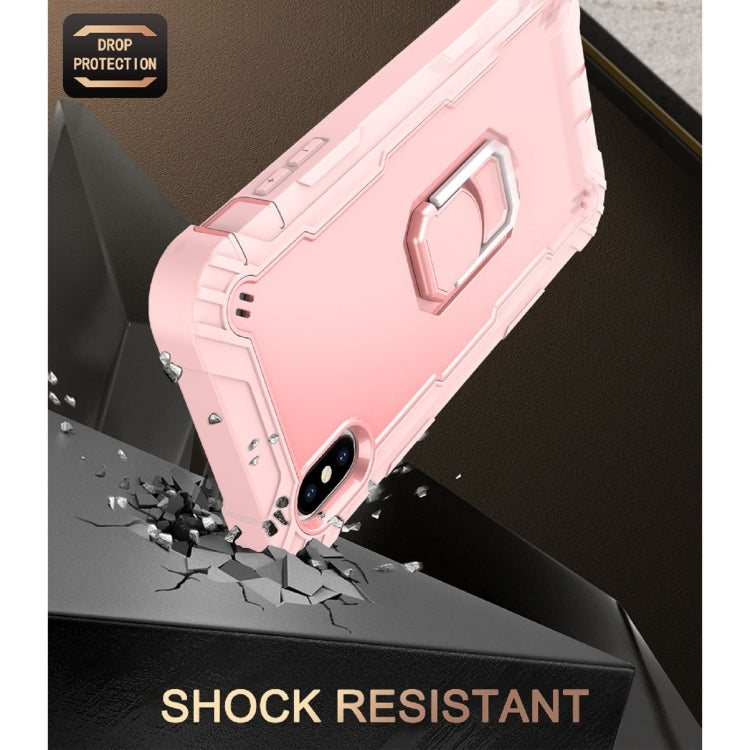PC + Rubber 3-layers Shockproof Protective Case with Rotating Holder, For iPhone XR, For iPhone XS Max