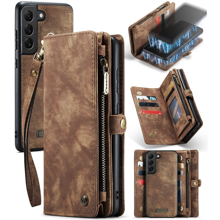 CaseMe 008 Detachable Multifunctional Horizontal Flip Leather Case, with Card Slot & Holder & Zipper Wallet & Photo Frame, For Samsung Galaxy S21 FE