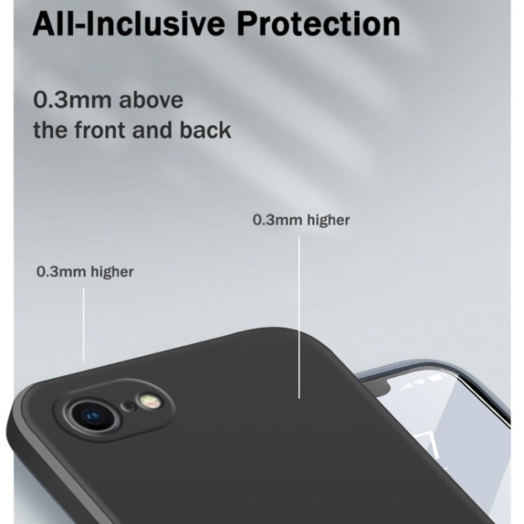 Solid Color Imitation Liquid Silicone Straight Edge Dropproof Full Coverage Protective Case, For iPhone SE 2022 / SE 2020 / 8 / 7, For iPhone 8 Plus / 7 Plus