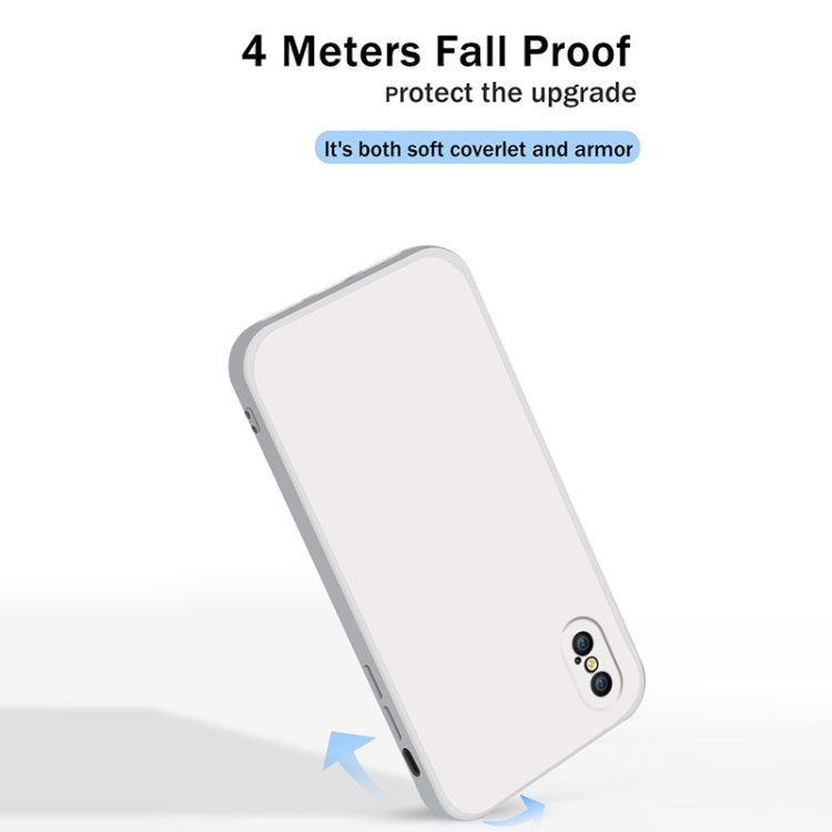 Solid Color Imitation Liquid Silicone Straight Edge Dropproof Full Coverage Protective Case, For iPhone X / XS, For iPhone XR
