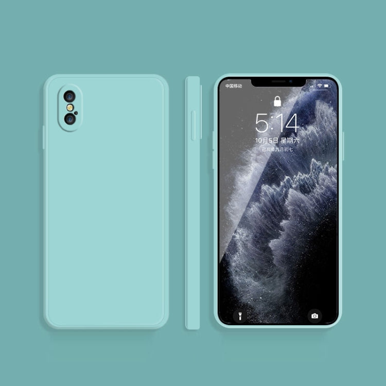 Solid Color Imitation Liquid Silicone Straight Edge Dropproof Full Coverage Protective Case, For iPhone X / XS, For iPhone XR