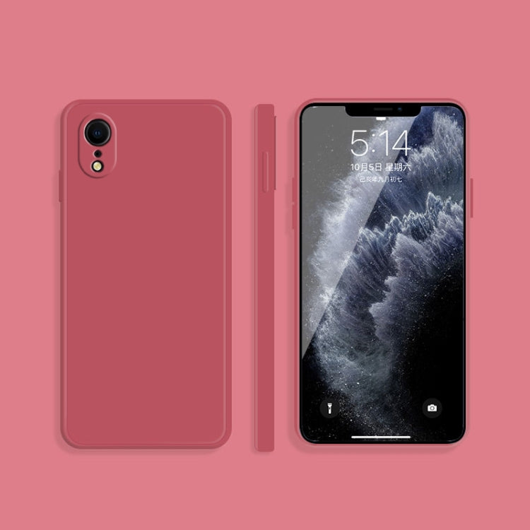 Solid Color Imitation Liquid Silicone Straight Edge Dropproof Full Coverage Protective Case, For iPhone X / XS, For iPhone XR