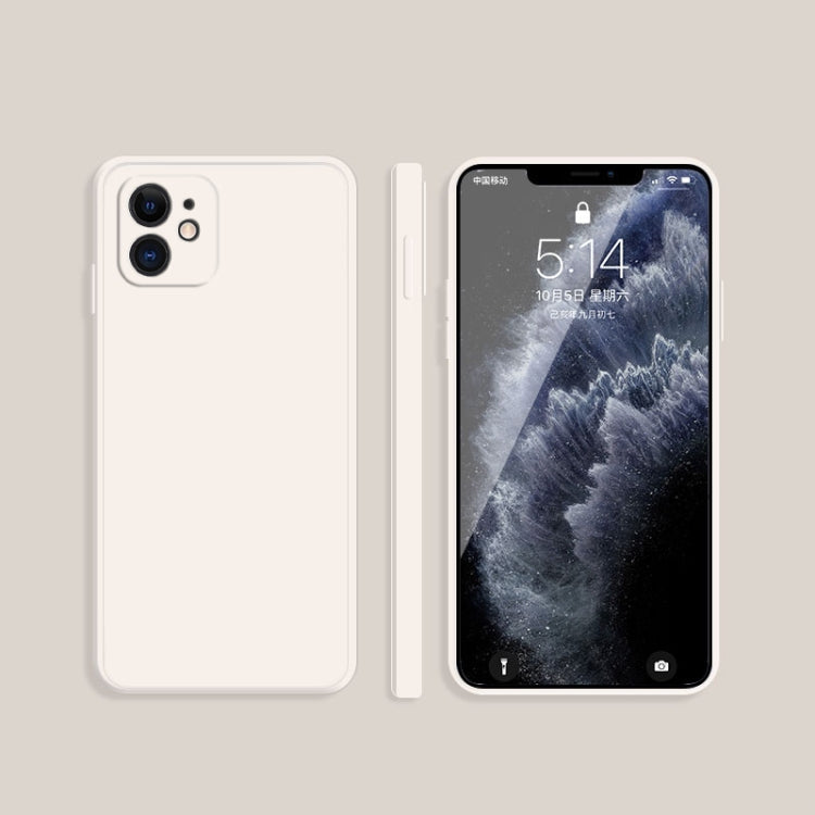 Solid Color Imitation Liquid Silicone Straight Edge Dropproof Full Coverage Protective Case, For iPhone XS Max, For iPhone 11