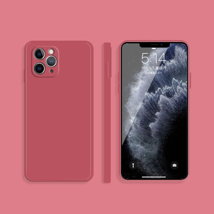 Solid Color Imitation Liquid Silicone Straight Edge Dropproof Full Coverage Protective Case, For iPhone 11 Pro, For iPhone 11 Pro Max