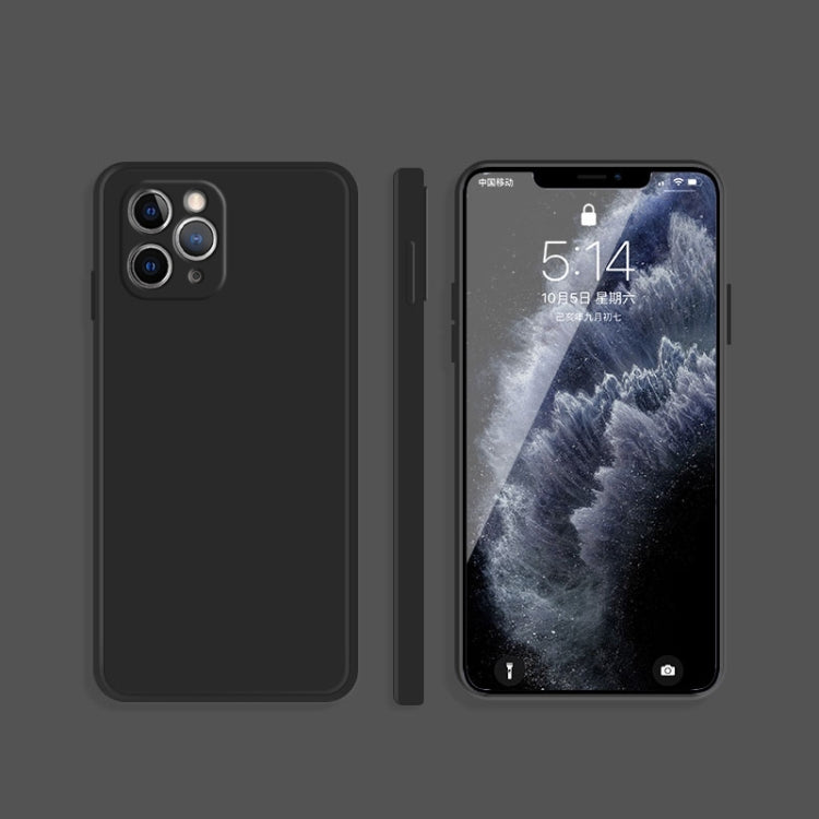 Solid Color Imitation Liquid Silicone Straight Edge Dropproof Full Coverage Protective Case, For iPhone 11 Pro, For iPhone 11 Pro Max