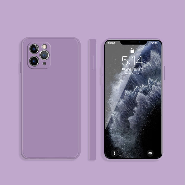 Solid Color Imitation Liquid Silicone Straight Edge Dropproof Full Coverage Protective Case, For iPhone 11 Pro, For iPhone 11 Pro Max