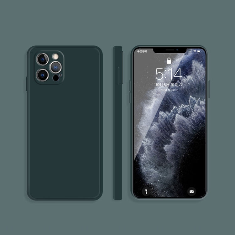Solid Color Imitation Liquid Silicone Straight Edge Dropproof Full Coverage Protective Case, For iPhone 12 Pro, For iPhone 12 Pro Max