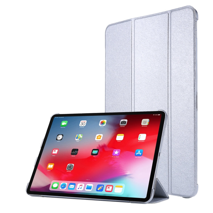Silk Texture Three-fold Horizontal Flip Leather Case with Holder & Pen Slot, For Samsung Galaxy Tab A7 Lite 8.7 T220 / T225, For iPad Air 13 2025 / 2024 / iPad Pro 12.9 2022 / 2021