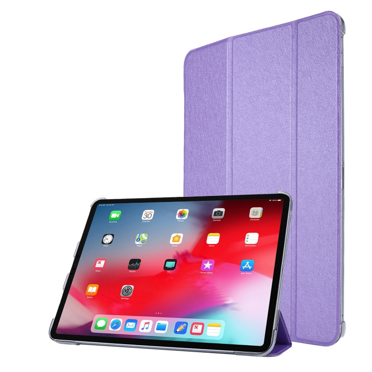 Silk Texture Three-fold Horizontal Flip Leather Case with Holder & Pen Slot, For Samsung Galaxy Tab A7 Lite 8.7 T220 / T225, For iPad Air 13 2025 / 2024 / iPad Pro 12.9 2022 / 2021
