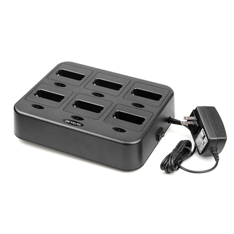 RETEVIS RTC22 Multi-function Six-Way Walkie Talkie Charger for Retevis RT22,, RTC22 EU Plug, RTC22 US Plug