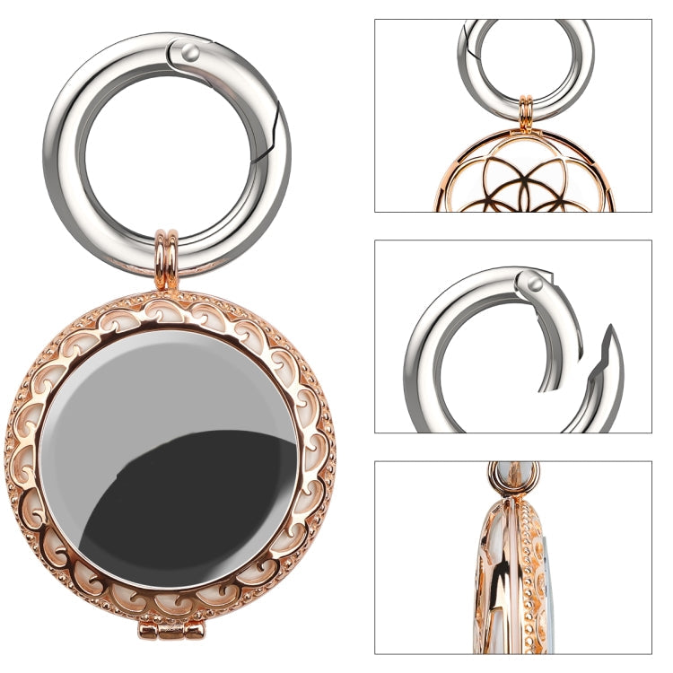 Copper Jewelry Style Shockproof Protective Cover Case with Keychain Hook Loop, For AirTag 2nd Gen / AirTag 1st Gen