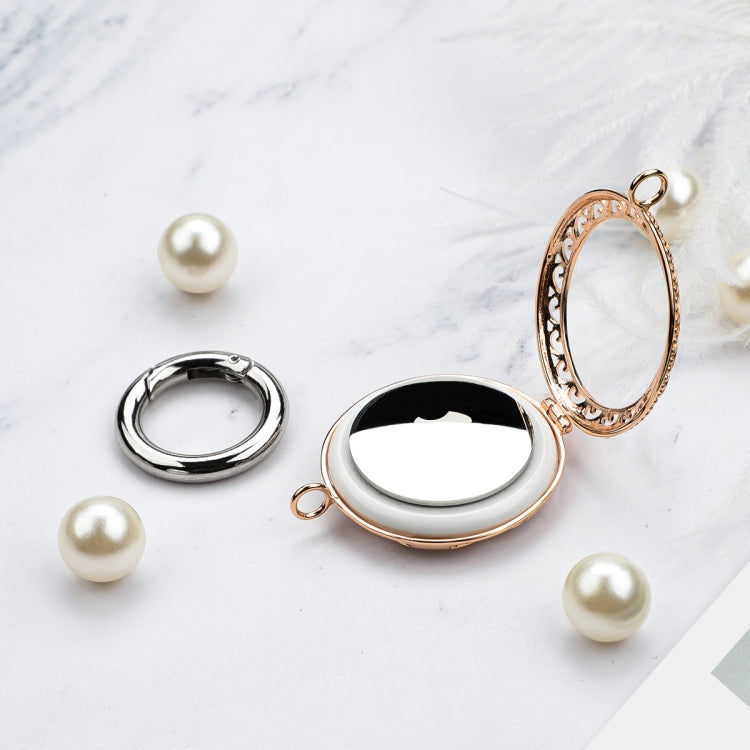 Copper Jewelry Style Shockproof Protective Cover Case with Keychain Hook Loop, For AirTag 2nd Gen / AirTag 1st Gen