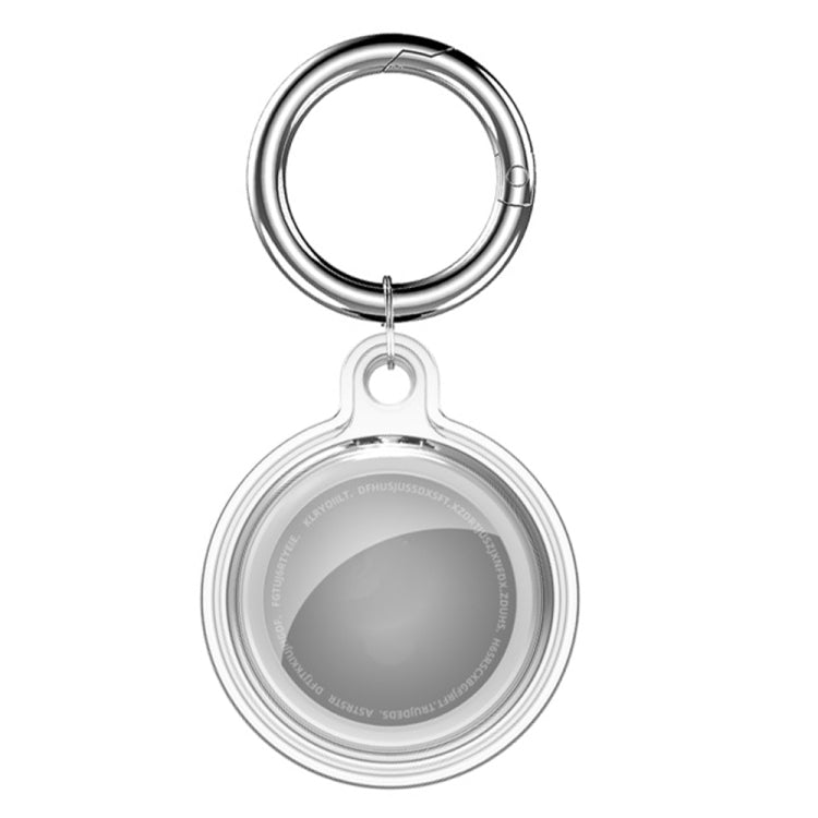 All-inclusive Clear Crystal Shockproof Protective Cover Case with Keychain Hook Loop, For AirTag 2nd Gen / AirTag 1st Gen