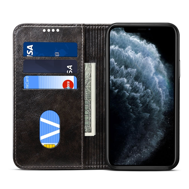 Baroque Simple Horizontal Flip Leather Case, with Holder & Card Slots & Wallet, For iPhone 11, For iPhone 11 Pro, For iPhone 11 Pro Max, For iPhone XS / X, For iPhone SE 2022 / SE 2020 / 8 / 7, For iPhone 8 Plus / 7 Plus