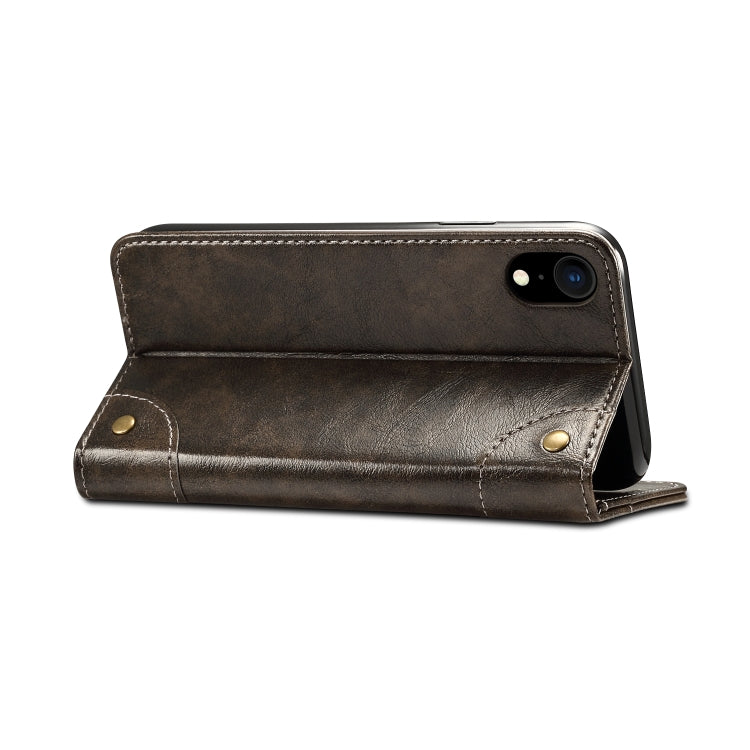 Baroque Simple Horizontal Flip Leather Case, with Holder & Card Slots & Wallet, For iPhone XR, For iPhone XS Max