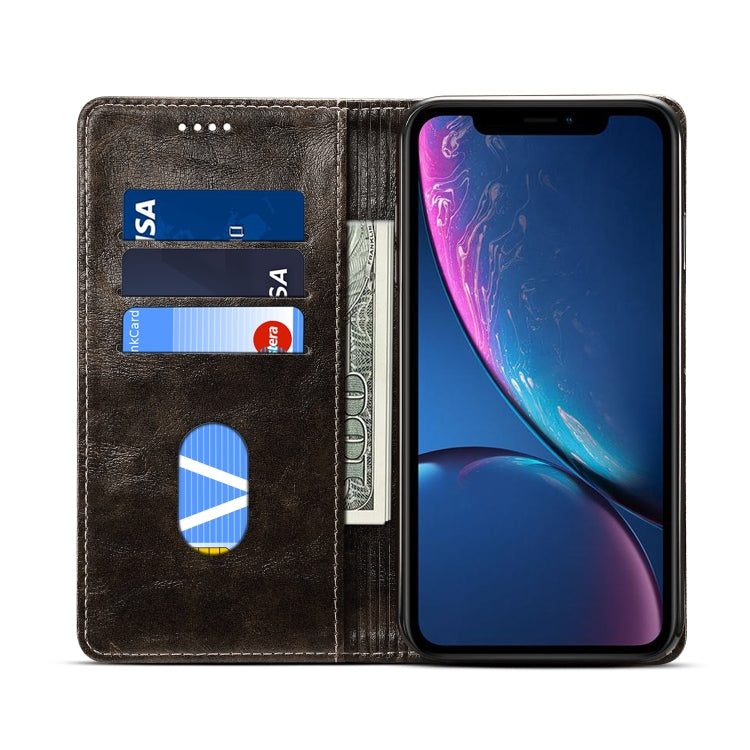Baroque Simple Horizontal Flip Leather Case, with Holder & Card Slots & Wallet, For iPhone XR, For iPhone XS Max