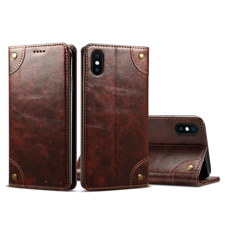 Baroque Simple Horizontal Flip Leather Case, with Holder & Card Slots & Wallet, For iPhone XR, For iPhone XS Max