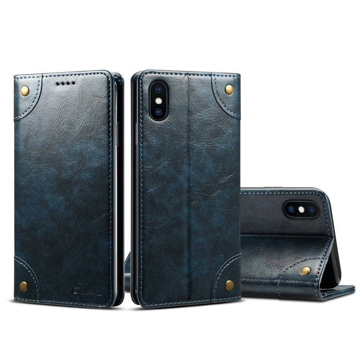 Baroque Simple Horizontal Flip Leather Case, with Holder & Card Slots & Wallet, For iPhone XR, For iPhone XS Max