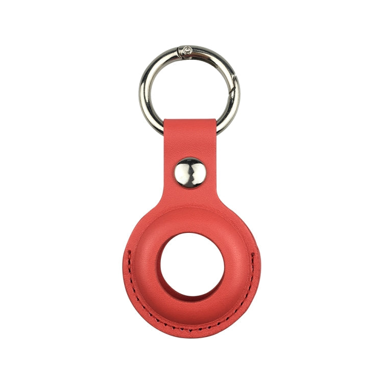 Shockproof Anti-scratch Leather Protective Case Cover Key Chain with Hang Loop For AirTag 2nd Gen / AirTag 1st Gen
