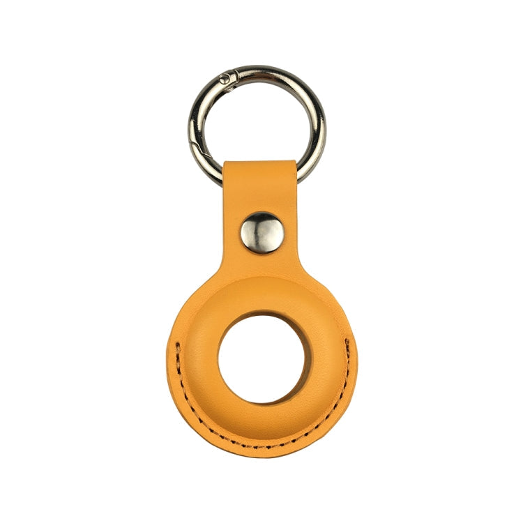 Shockproof Anti-scratch Leather Protective Case Cover Key Chain with Hang Loop For AirTag 2nd Gen / AirTag 1st Gen