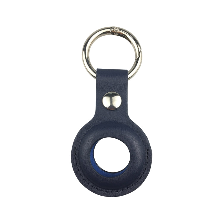 Shockproof Anti-scratch Leather Protective Case Cover Key Chain with Hang Loop For AirTag 2nd Gen / AirTag 1st Gen