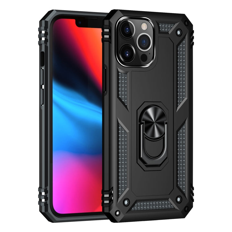 Shockproof TPU + PC Protective Case with 360 Degree Rotating Holder, For iPhone 13 Pro Max