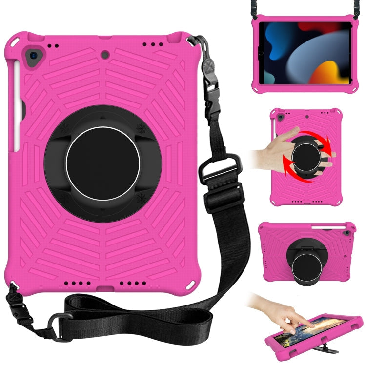 Spider King EVA Protective Case with Adjustable Shoulder Strap & Holder & Pen Slot, For iPad 9.7 2018 & 2017 / Pro 9.7 / Air 2 / Air, For iPad 10.2 2021 / 2020 / 2019, For iPad Pro 10.5 inch 2017 / Air 3 10.5 inch                                       ...
