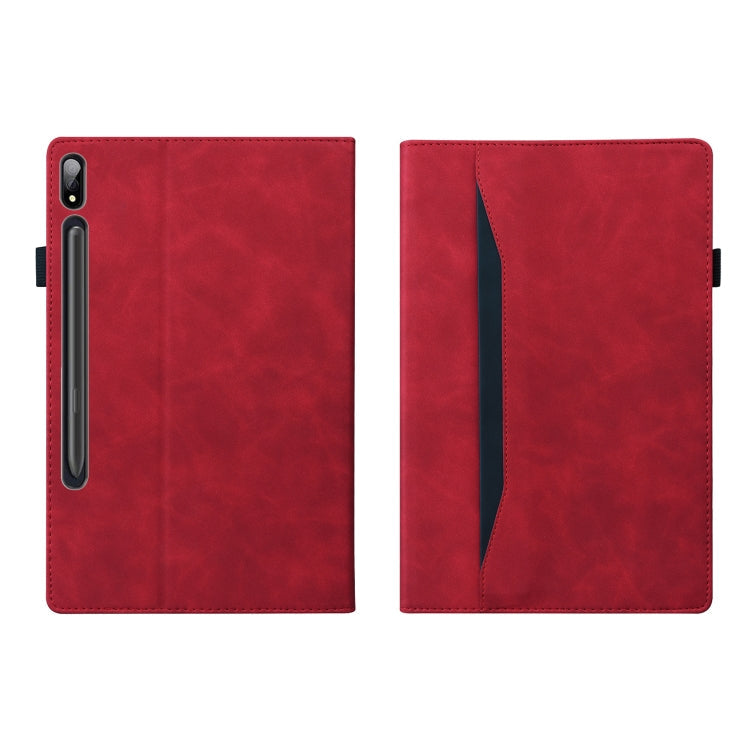 Business Shockproof Horizontal Flip Leather Case with Holder & Card Slots & Photo Frame & Pen Slot & Sleep / Wake-up Function, For Samsung Galaxy Tab S8+ / Tab S8 Plus /  Tab S7 FE / Tab S7+ SM-T970 / SM-T976B                                           ...