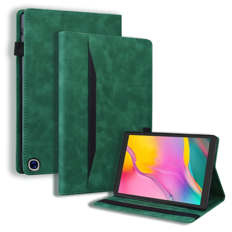 Business Shockproof Horizontal Flip Leather Case with Holder & Card Slots & Photo Frame & Pen Slot & Sleep / Wake-up Function, For Amazon Fire HD 10  / 10 Plus 2021