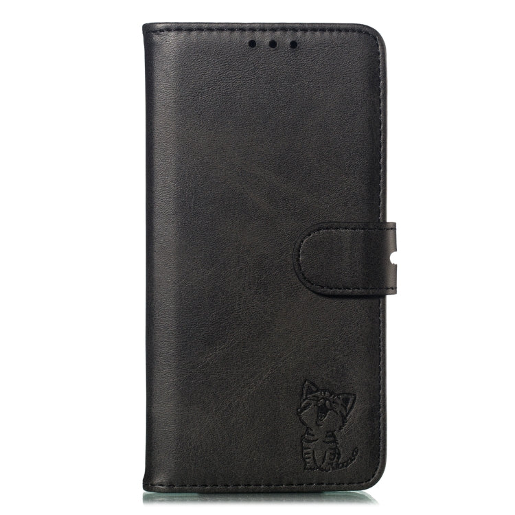 Embossed Happy Cat Pattern Horizontal Flip Leather Case with Holder & Card Slots & Wallet, For iPhone 13 mini, For iPhone 13, For iPhone 13 Pro, For iPhone 13 Pro Max