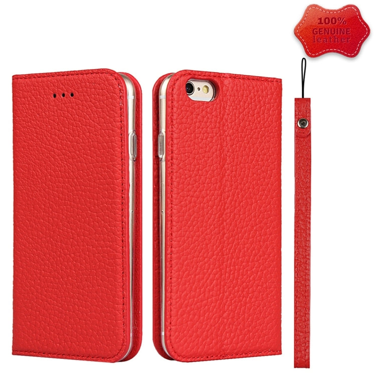 Litchi Texture Horizontal Flip Top Layer Cowhide Leather Case with Holder & Card Slots & Wallet & Strap & Wire Winder, For iPhone 6 & 6s, For iPhone 6 Plus & 6s Plus, For iPhone XR, For iPhone XS Max