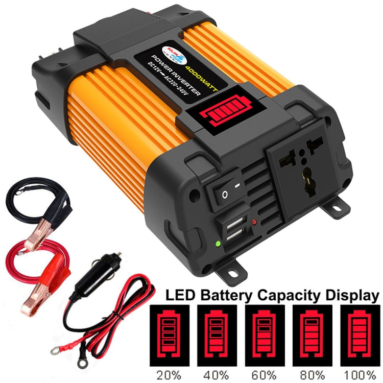 Little Wasp 12V to 220V 4000W Car Power Inverter with LED Display & Dual USB, 12V to 220V 4000W