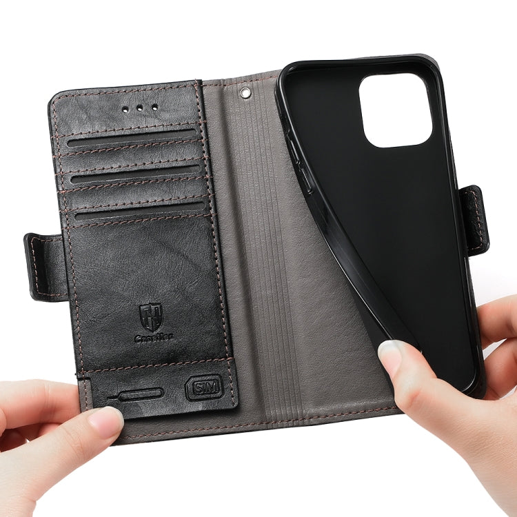 CaseNeo Business Splicing Dual Magnetic Buckle Horizontal Flip PU Leather Case with Holder & Card Slots & Wallet, For iPhone 11 Pro Max