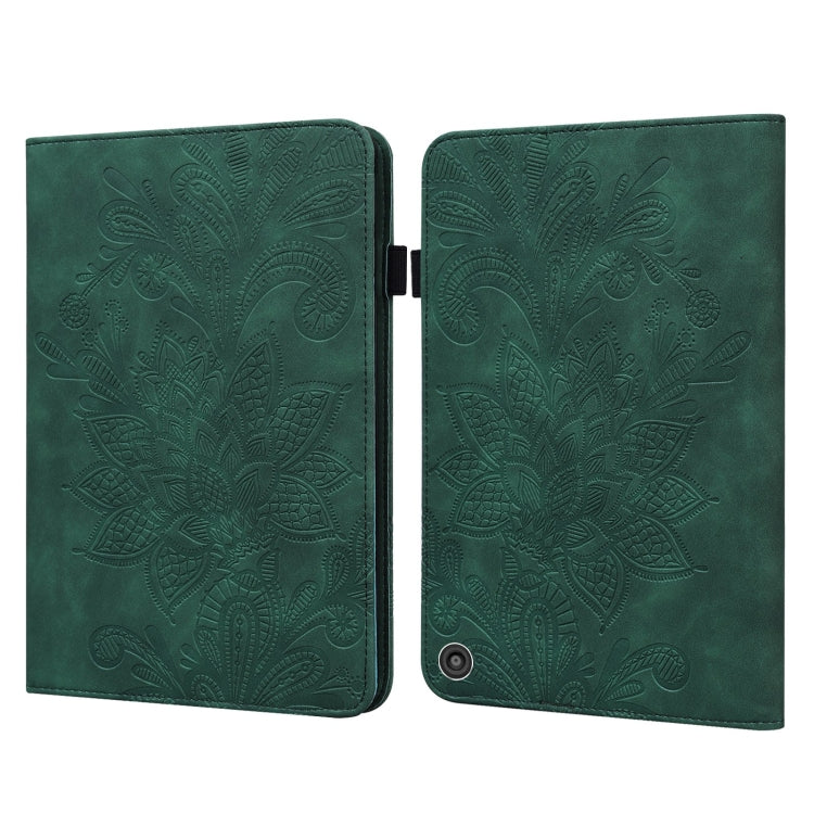 Lace Flower Embossing Pattern Horizontal Flip Leather Case with Holder & Card Slots & Wallet & Photo Frame & Sleep / Wake-up Function, For Amazon Kindle Fire HD 8 2020 / HD 8 Plus 2020, For Amazon Kindle Fire HD 10 2019 / 2018 / 2017 / 2016