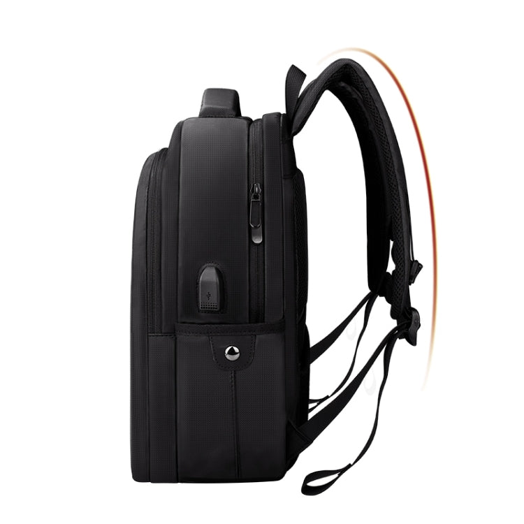 SJ01 Business Casual Computer Backpack with USB Charging Port, 13-15 inch Universal