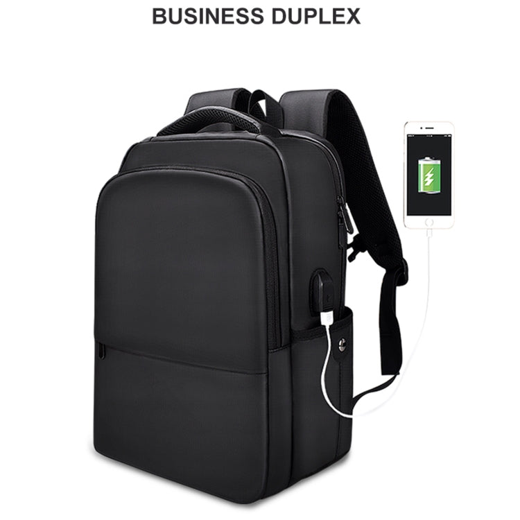 SJ01 Business Casual Computer Backpack with USB Charging Port, 13-15 inch Universal