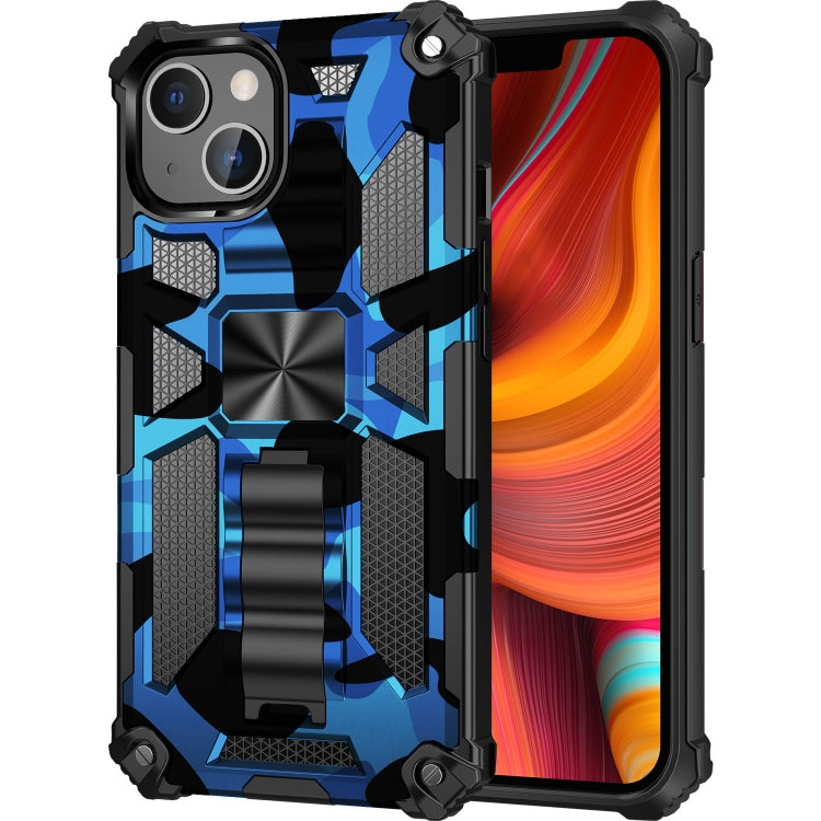 Camouflage Armor Shockproof TPU + PC Magnetic Protective Case with Holder, For iPhone 13 Pro, For iPhone 13 Pro Max, For iPhone 13