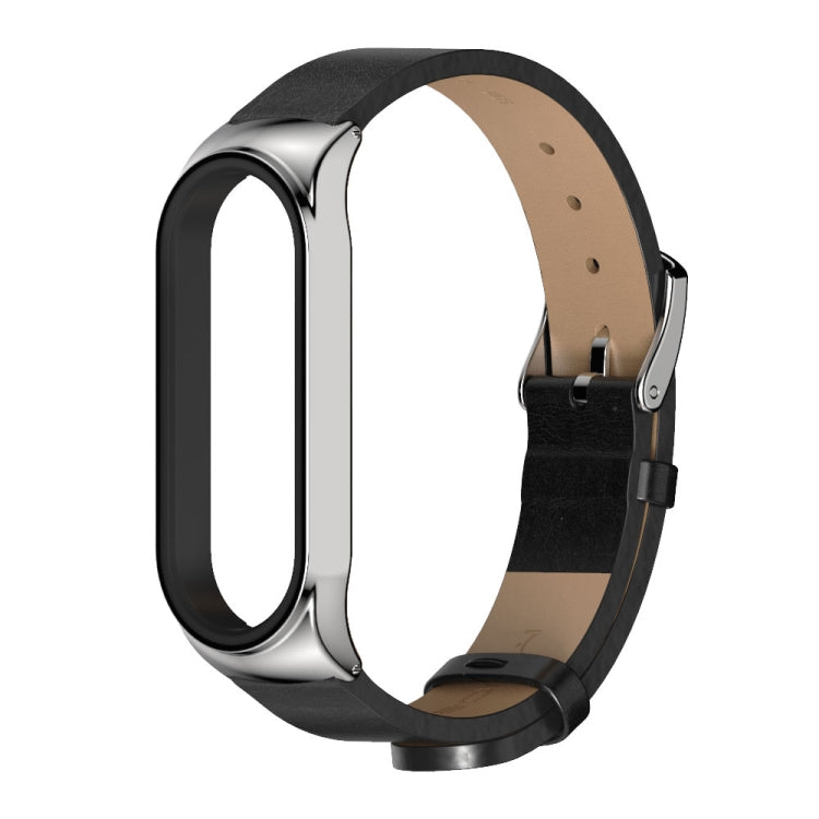 For Xiaomi Mi Band 6 / 5 CS Microfiber Leather Replacement Watchband