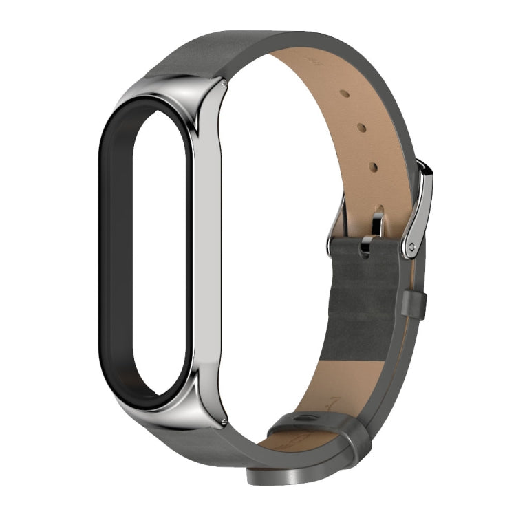 For Xiaomi Mi Band 6 / 5 CS Microfiber Leather Replacement Watchband