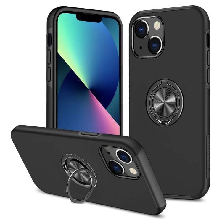 PC + TPU Shockproof Magnetic Protective Case with Invisible Ring Holder, For iPhone 13 mini, For iPhone 13, For iPhone 13 Pro