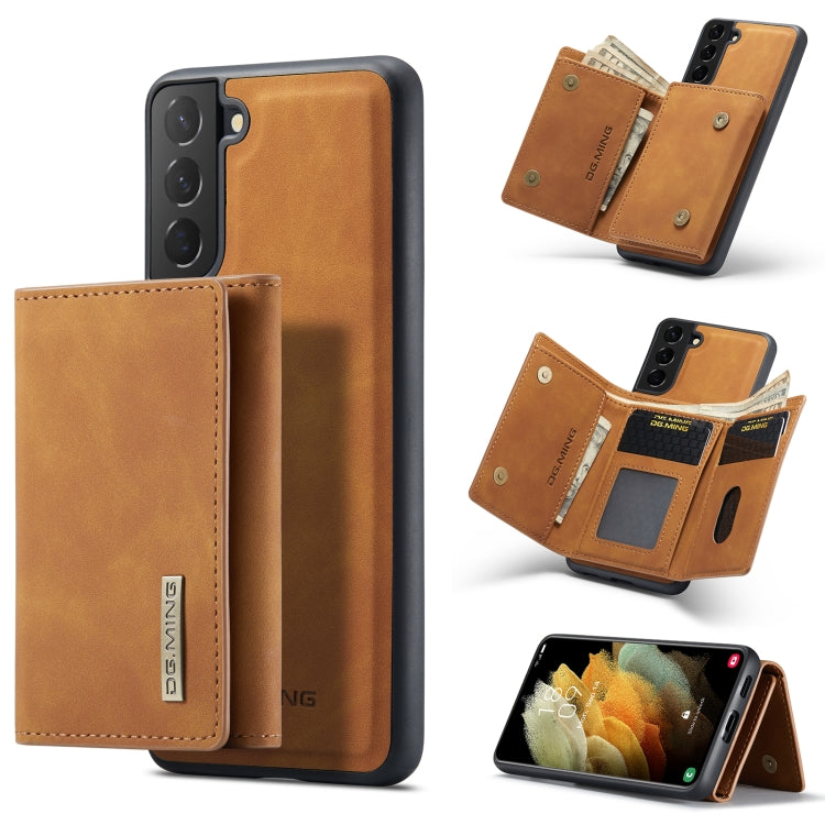 DG.MING M1 Series 3-Fold Multi Card Wallet  Back Cover Shockproof Case with Holder Function, For Samsung Galaxy S21, For Samsung Galaxy S21 FE, For Samsung Galaxy S21+