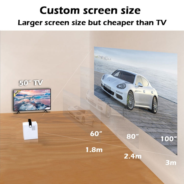 WEJOY Y2 1920x1080P 100 ANSI Lumens Portable Home Theater LED HD Digital Projector, Battery Touch Control Version, Android 9.0, 2G+16G, Y2 US Plug
