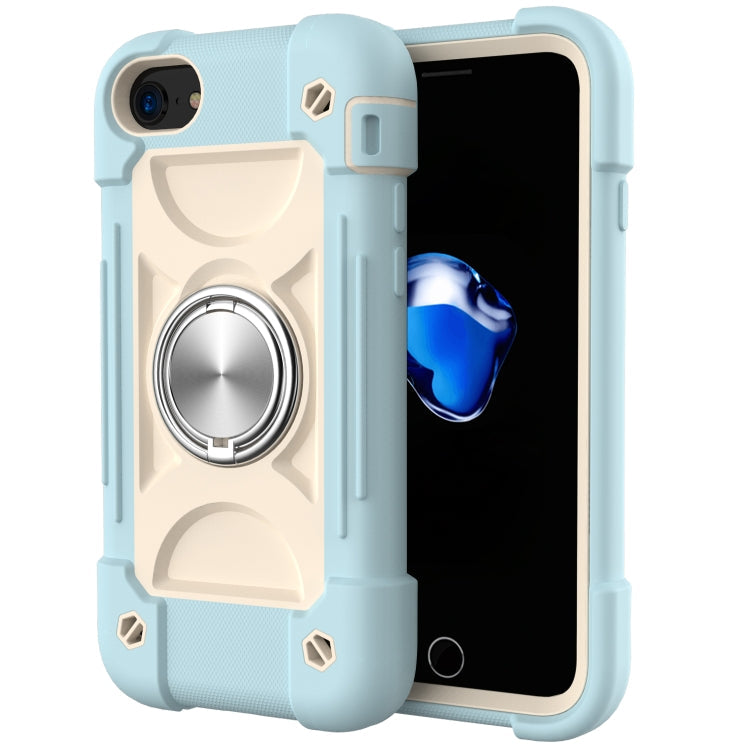 Shockproof Silicone + PC Protective Case with Dual-Ring Holder, For iPhone 6/6s/7/8/SE 2022 / SE 2020, For iPhone 6 Plus/6s Plus/7 Plus/8 Plus